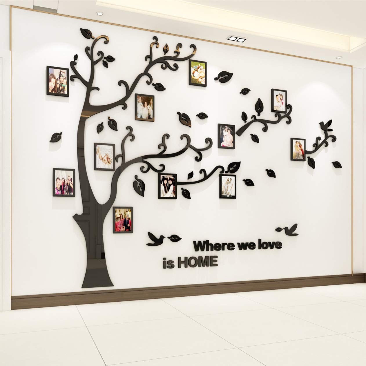 3D Tree Wall Decals – DIY Photo Frame Stickers for Living Room & Bedroom Decor