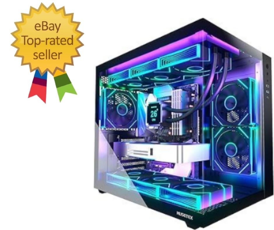 ATX PC Case,6 PWM ARGB Fans Pre-Installed,360MM RAD Support,Type-C Gaming PC …