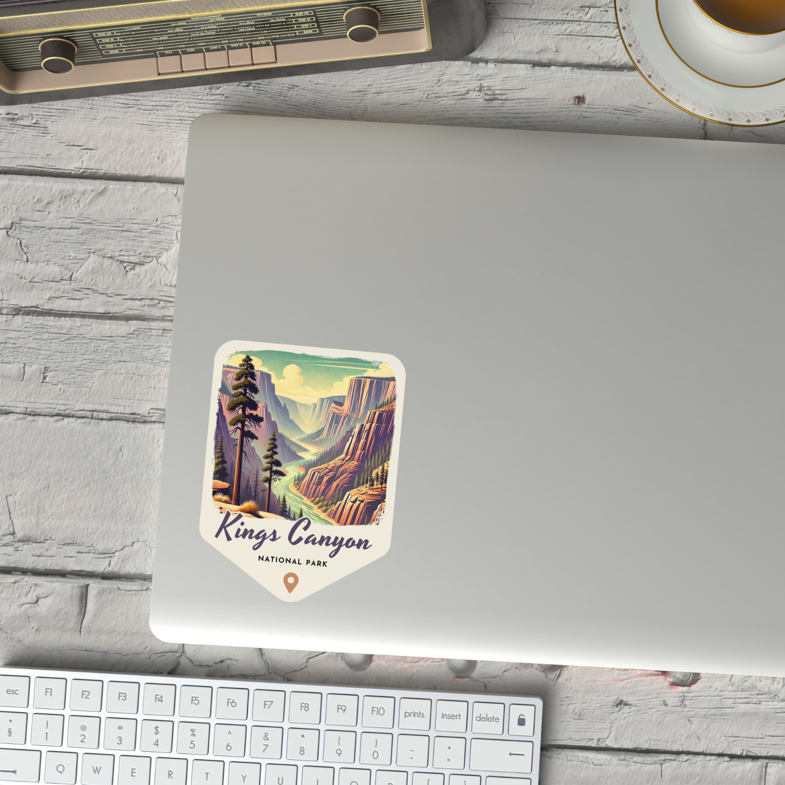 Kings Canyon National Park California Sticker Retro Style Waterproof Vinyl Decal