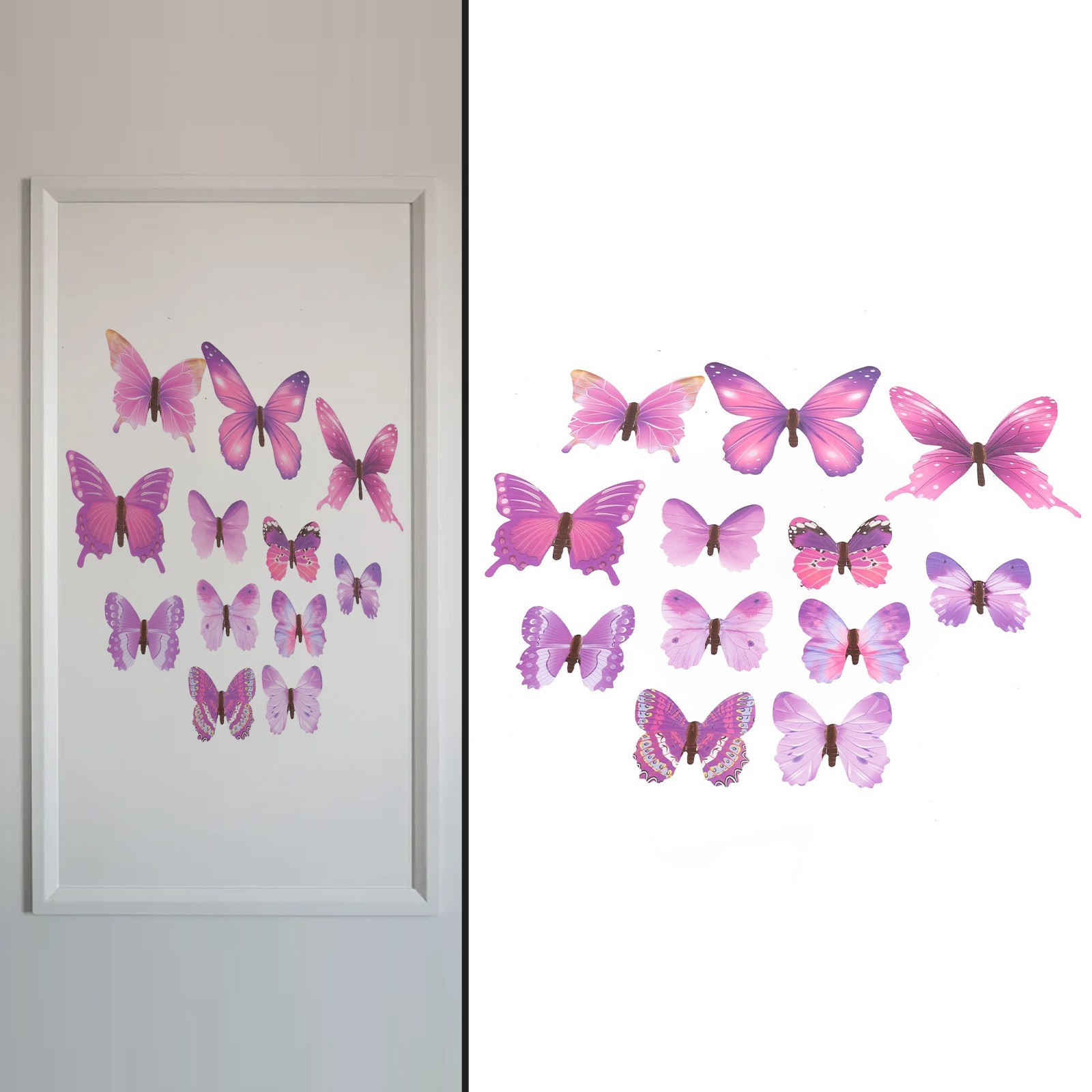 3D Stickers Three-dimensional Luminous Simulation Butterfly Luminous Sticker/PVC
