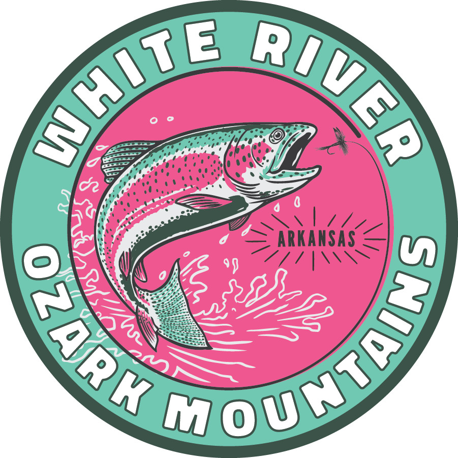 White River Arkansas Sticker Rainbow Trout Fly Fishing Waterproof Vinyl Decal