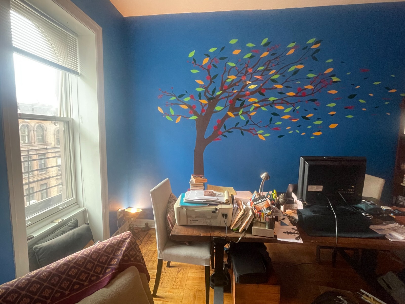 MULTICOLOR tree wall decal large by Innovative Stencils