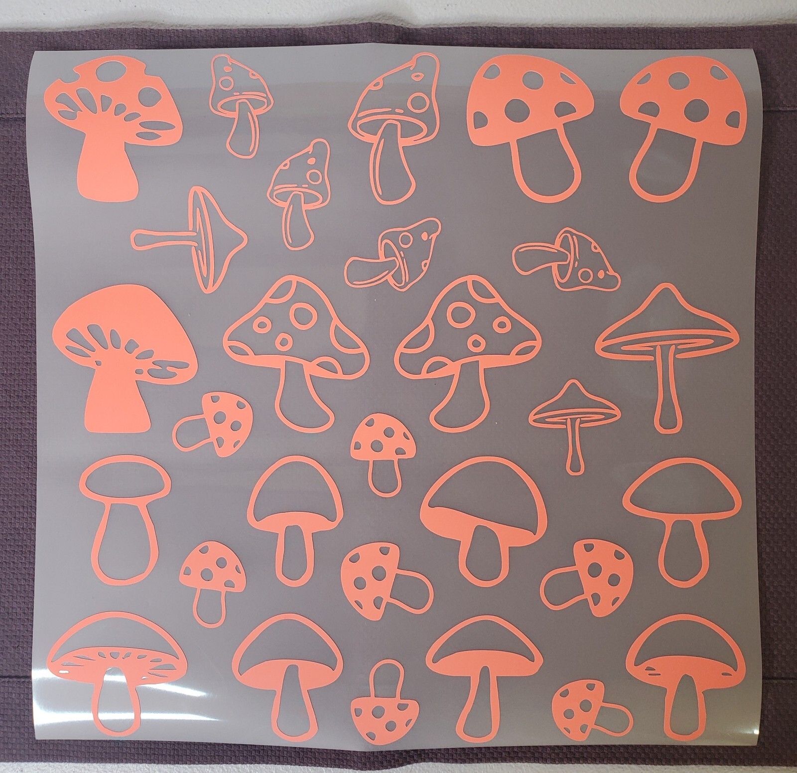 Glow In The Dark Vinyl Decals Trippy Shrooms Decor Lit Stickers New Full Sheets