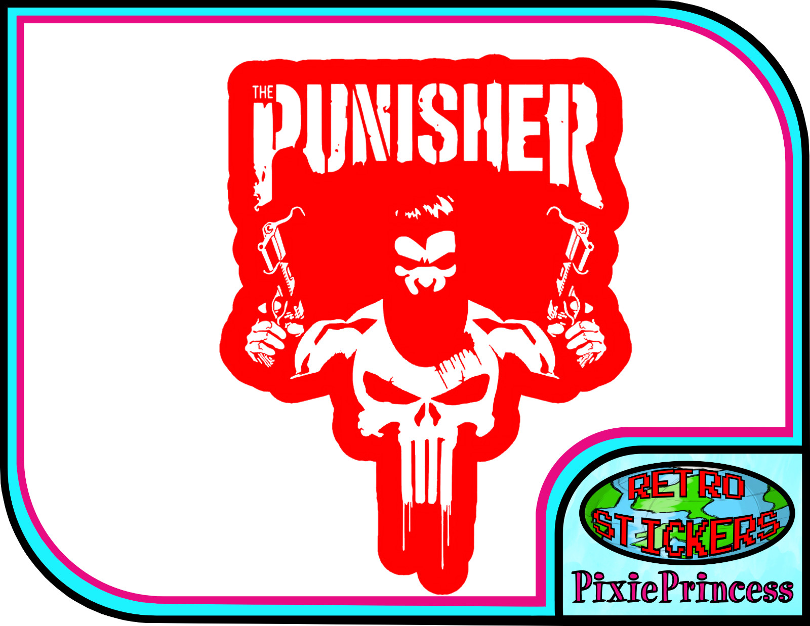Marvel The Punisher Frank H Vinyl Sticker Car Bike Truck Window Wall Art Comic