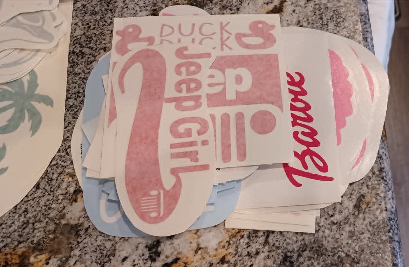 Vinyl Decals Assorted Mixed Lot Various Sizes and Themes 341 pieces