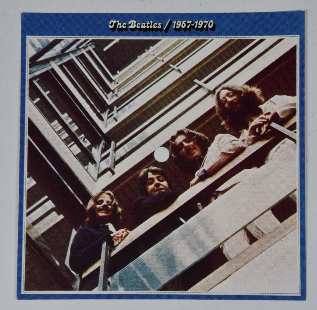 Vintage The Beatles Blue Album Cover Art 6" Art Print 45 Record Paper ONLY