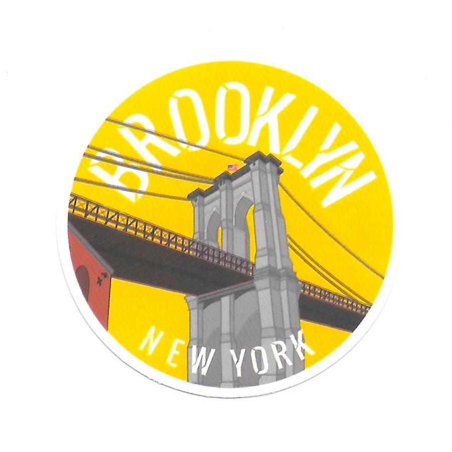 Brooklyn New York Vinyl Sticker Brooklyn Bridge NYC Travel Souvenir Journal Art