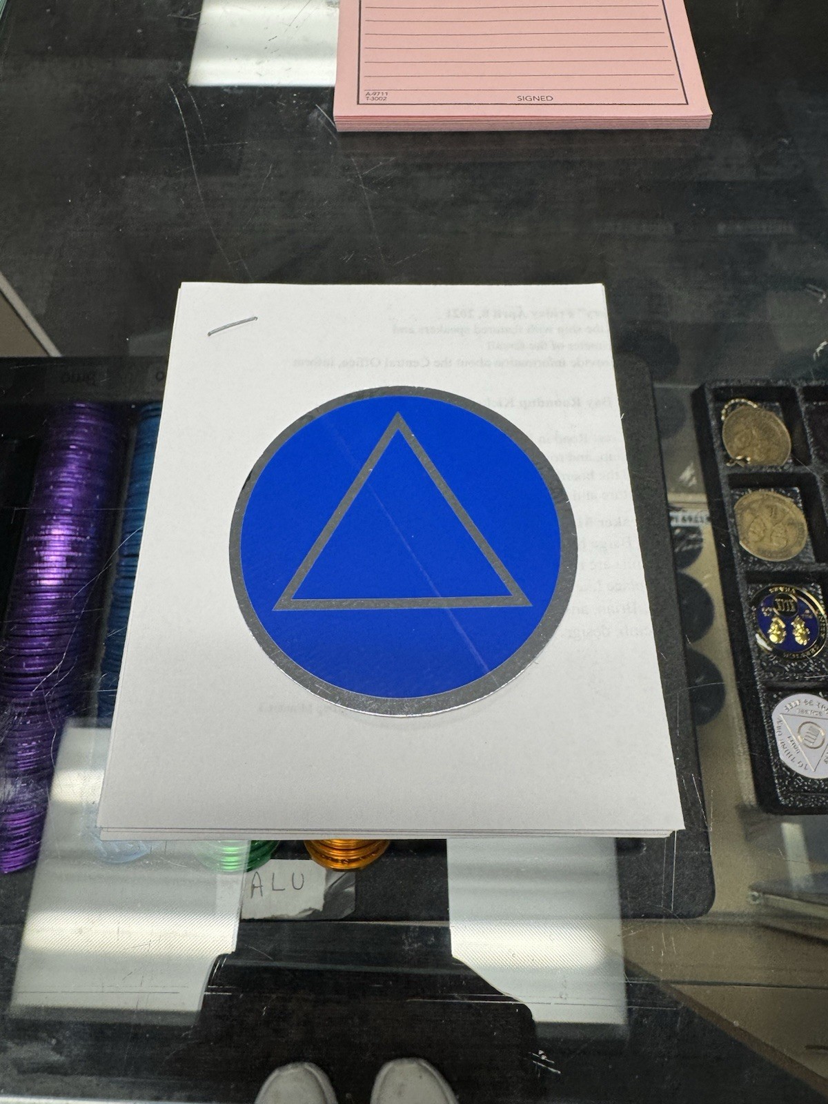 Triangle Circle Vinyl Decal, Multiple Colors