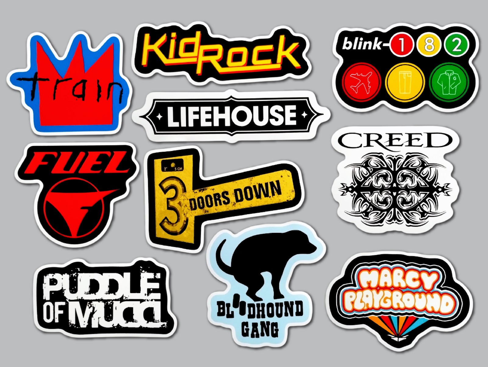 Alternative 2k Rock Vinyl Sticker Lot (10 Stickers) SET 2 creed kid rock band