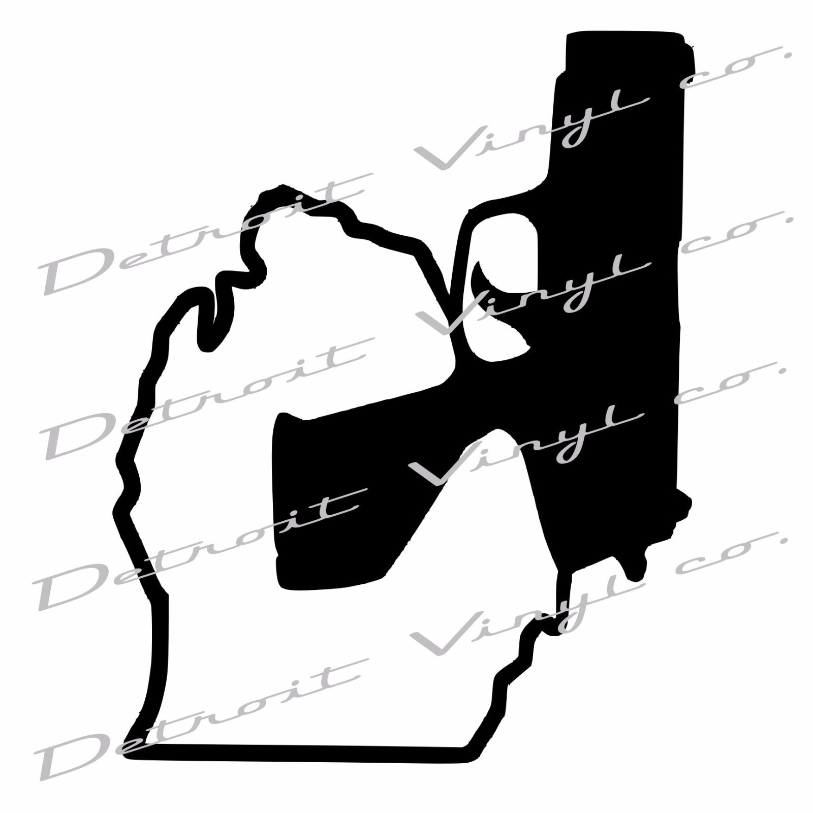 Michigan Holding Gun SIG, SIG Sauer Michigan Pistol 6"x6" Decal