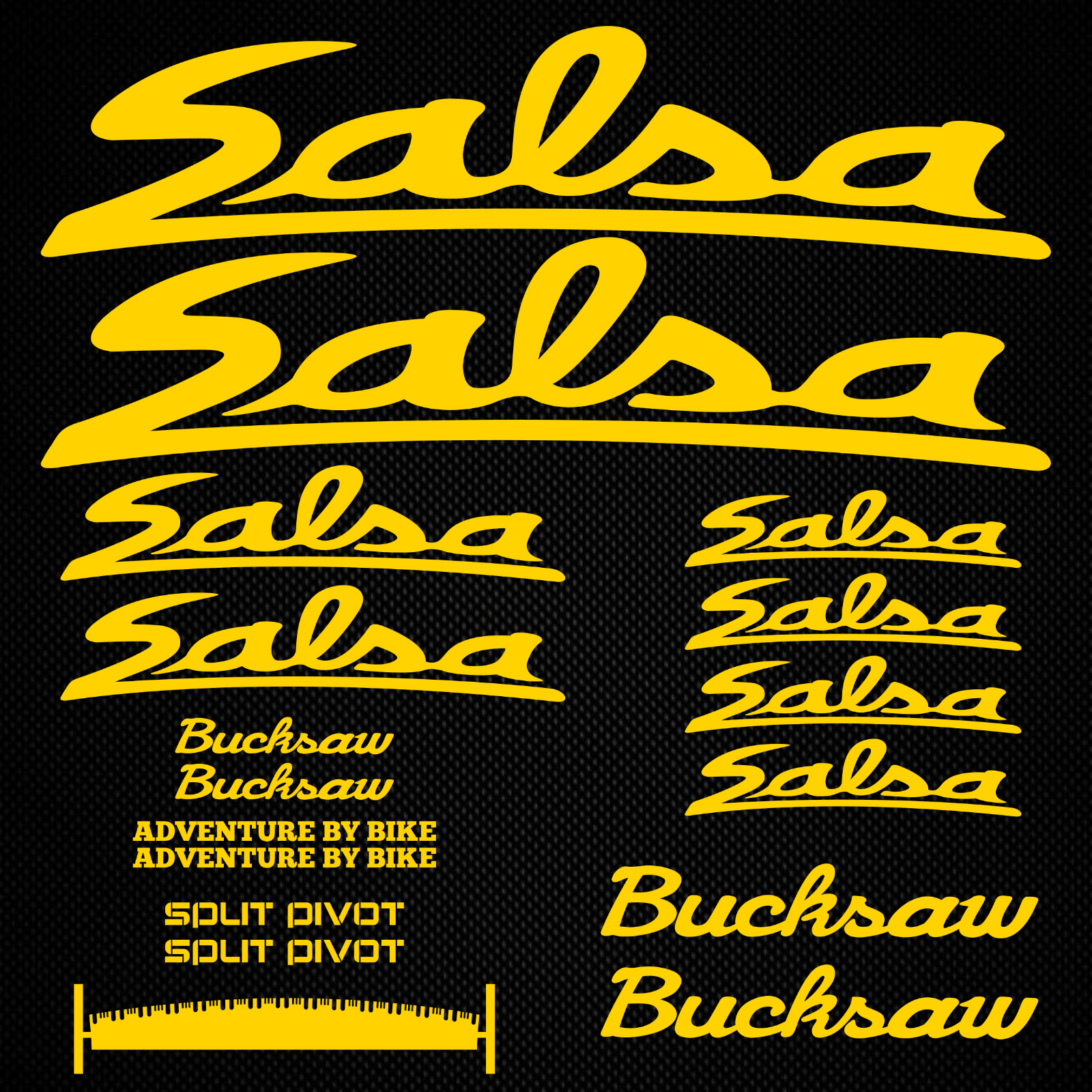 Salsa Bucksaw decals bicycle frame road bike stickers fork bmx mtb vinyl ORACAL