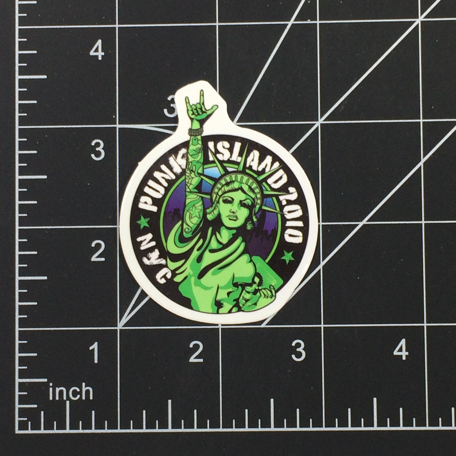 Punk Island 2010 NYC – Vinyl Sticker Punk Rock Band Durable Waterproof Sunproof