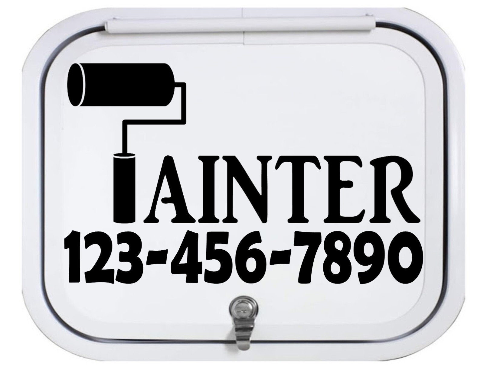 Painter Decal Sticker Paint Brush Roller Canvas Painting Laptop Art F1062-C