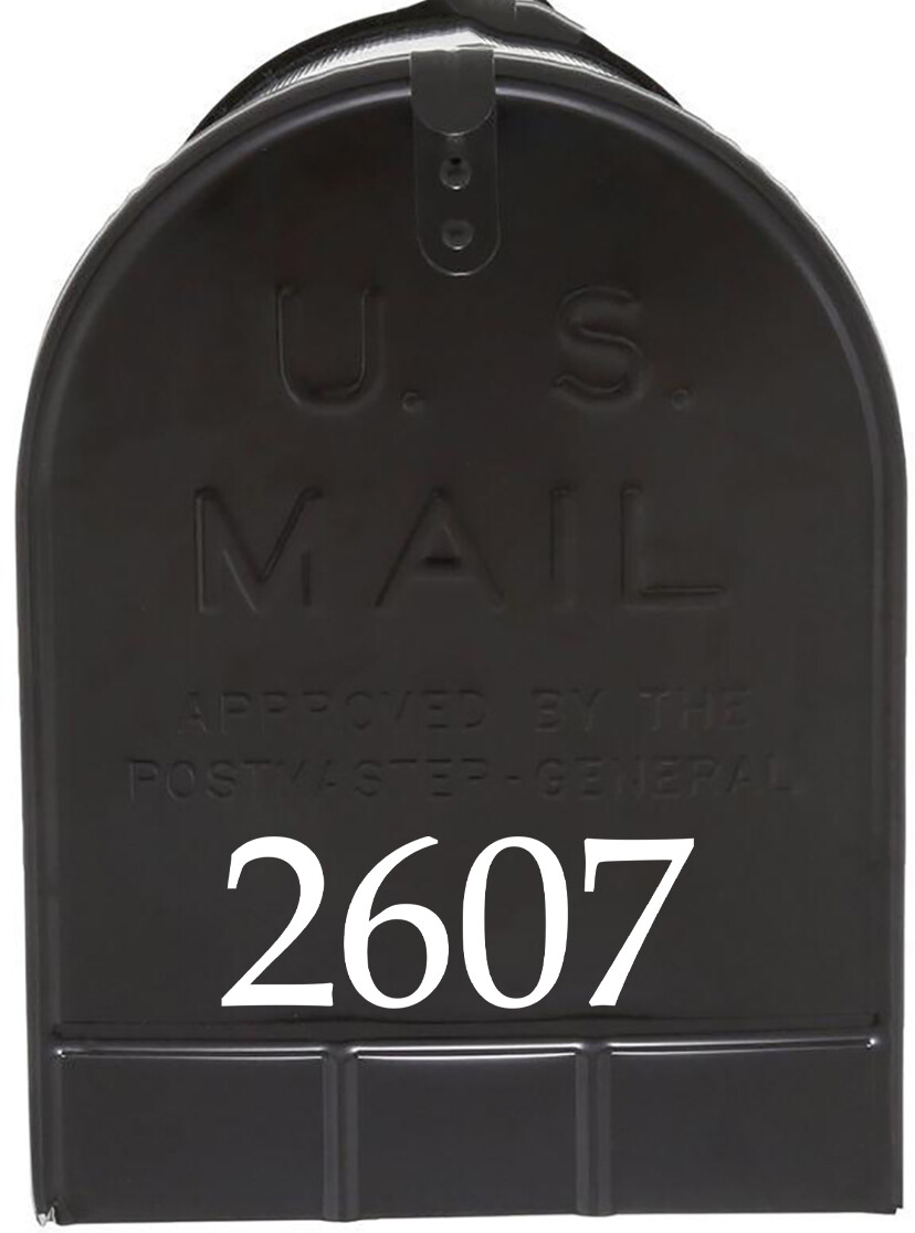 3-pack Mailbox Numbers and Address Vinyl Decals – Street Home – Die Cut BOOKA