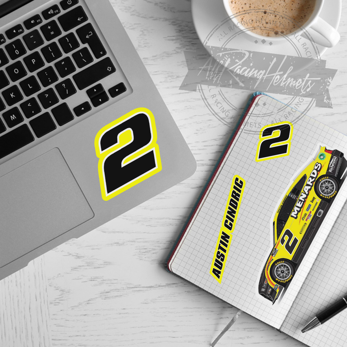 Austin Cindric #2 Ford Nascar A4 Printed Vinyl Decal Sticker High Quality Kit