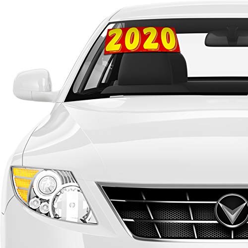 EZ Line Vinyl Decals for Cars Red and Yellow Large Number Stickers Windshield