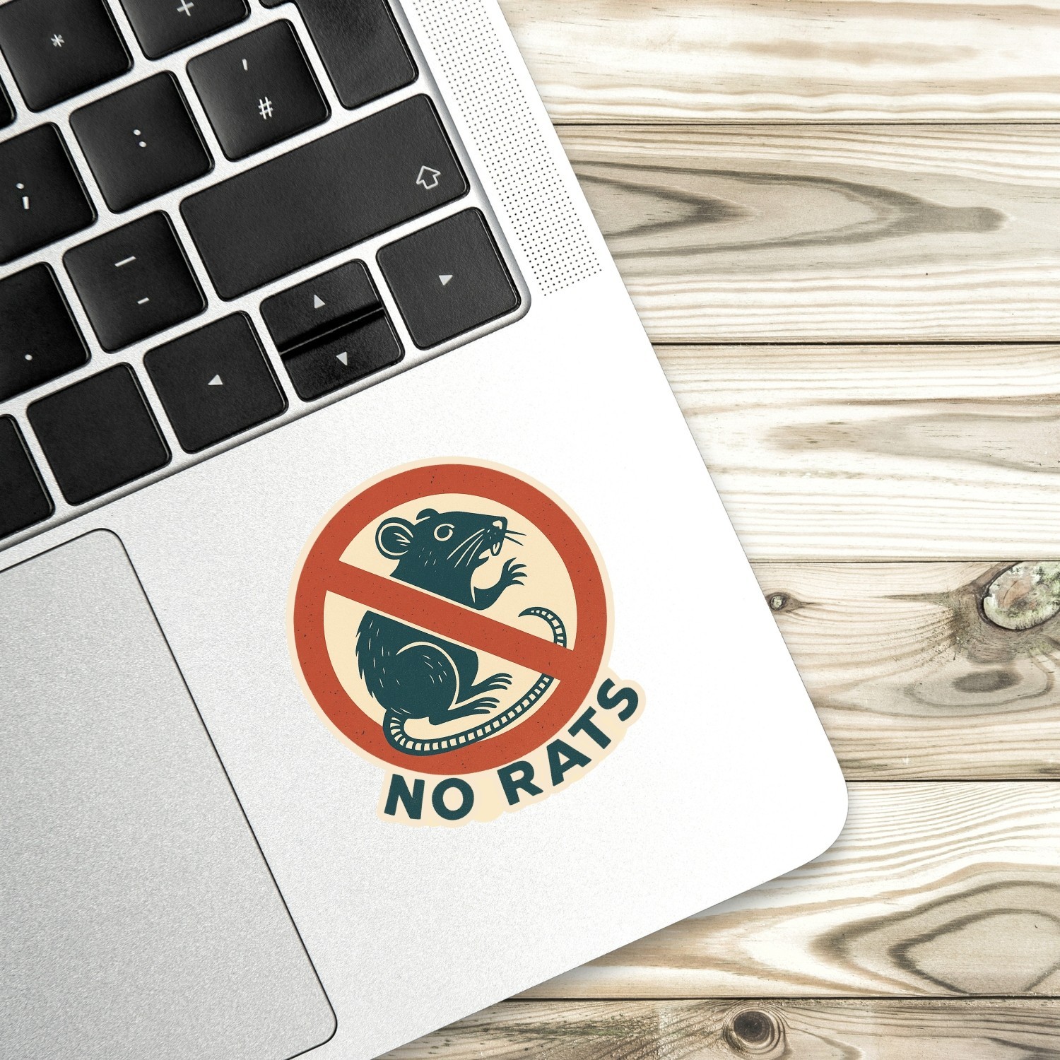 4PCS Funny Retro No Rats Sign Stickers Pest Control Vinyl Decal Gift