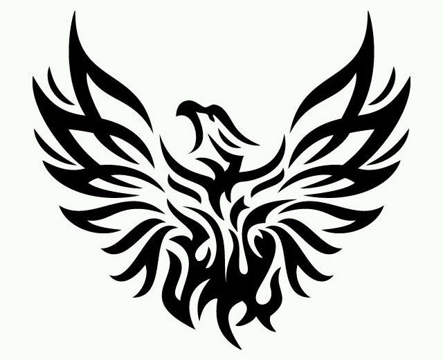 PHOENIX BIRD Tribal Flame Vinyl Decal Car Wall Window Sticker CHOOSE SIZE COLOR