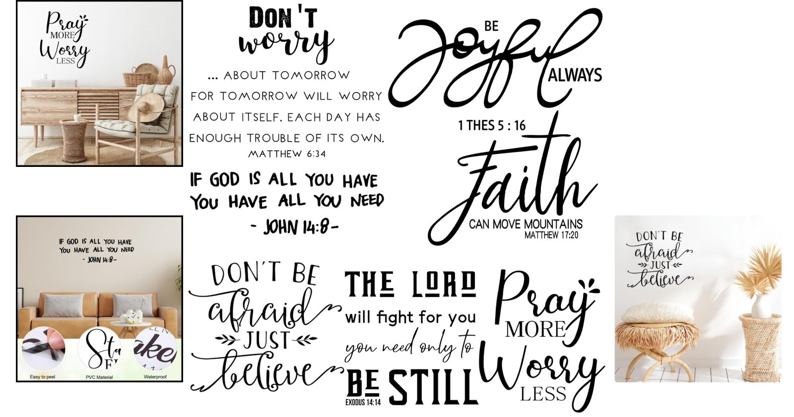 Beautiful Bible Verse Decals – Decorative and Motivational Wall Art for Adults