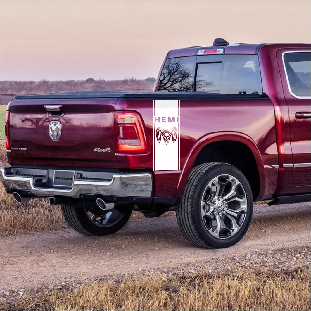 Aftermarket Dodge RAM Creative Stripe Graphic Decal Kit (2 Pcs) – Rear Body Viny