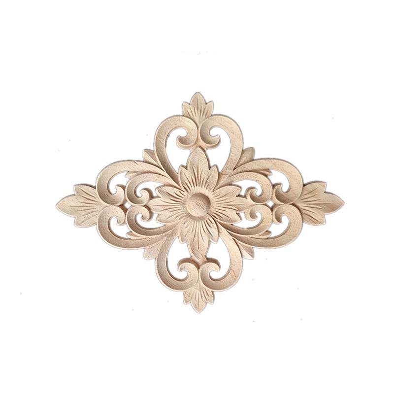 European Style Solid Wood Carving Appliques Home Furniture Vintage Decorations