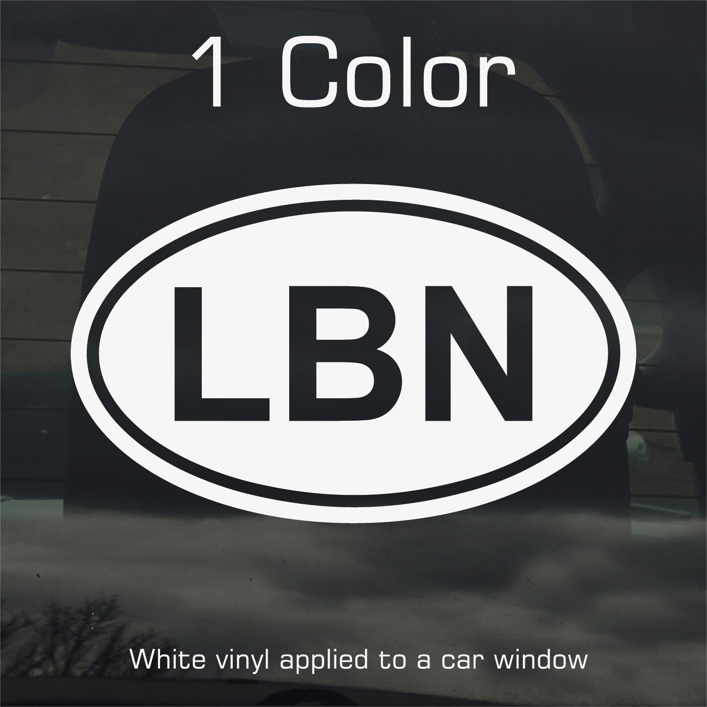 Lebanon LBN Oval Country Code Vinyl Decal Sticker for Car Window Laptop & Gifts