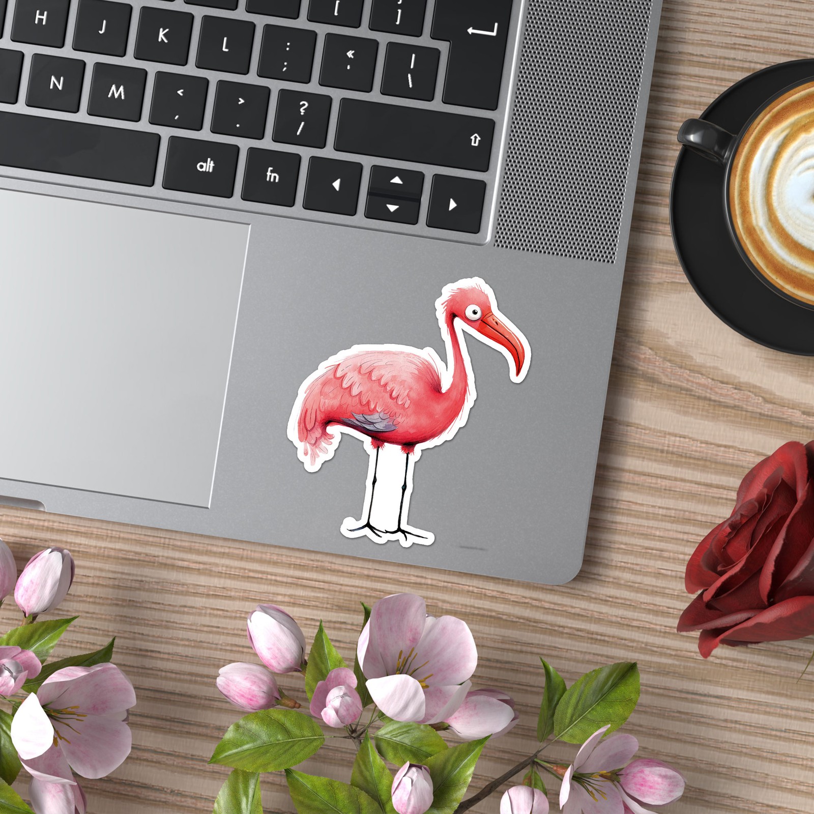 Cute Flamingo – Vinyl Decal Sticker – Car Window Laptop – ebn12510