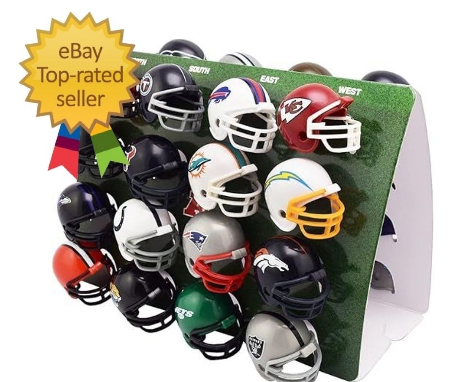 32 Piece NFL Helmet Tracker Set – Gumball Size 1 5 inch, Team Colors