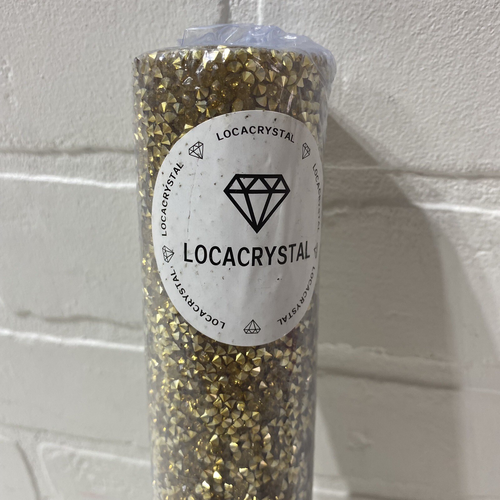Locacrystal Bling Rhinestone DIY Stickers Crystal Sheet Gold 9.4" x 15.8"
