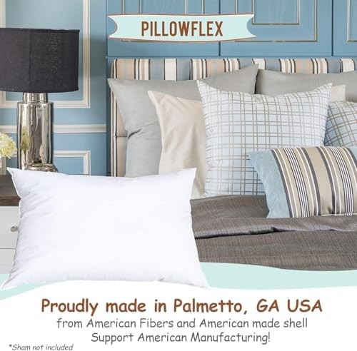 Pillowflex Synthetic Down Pillow Insert – 12×32 Down Alternative Pillow, Ultra S
