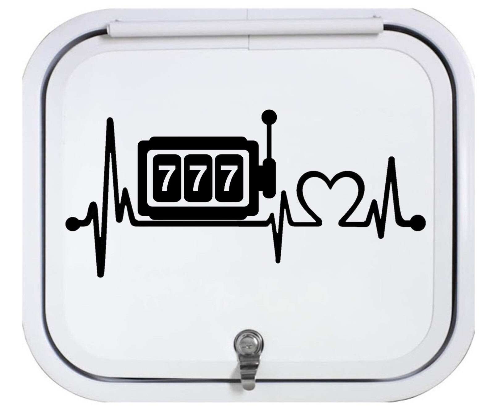 Slot Machine Heartbeat Lifeline Decal Sticker Casino Gambling Slots Vegas BG960