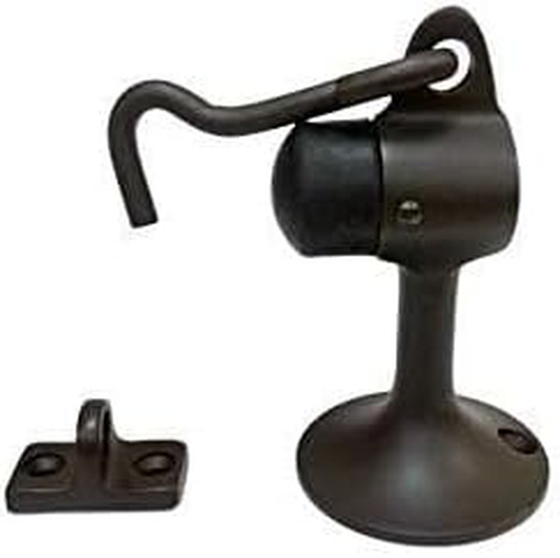 Solid Brass Door Stop, 3-15/16" Height, US10B Orb(Oil-Rubbed Bronze), Made in Ta