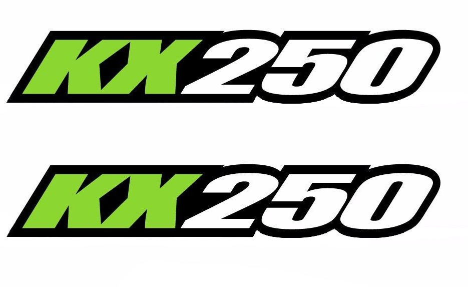 Swingarm sticker graphics kit KX250 Tank Pair