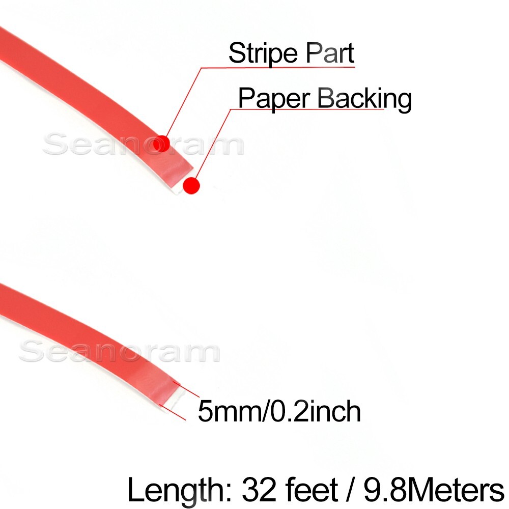 1/5" 5mm Red DIY Home Shop Bar Pinstriping Pin Stripe Tape Decal Vinyl Sticker