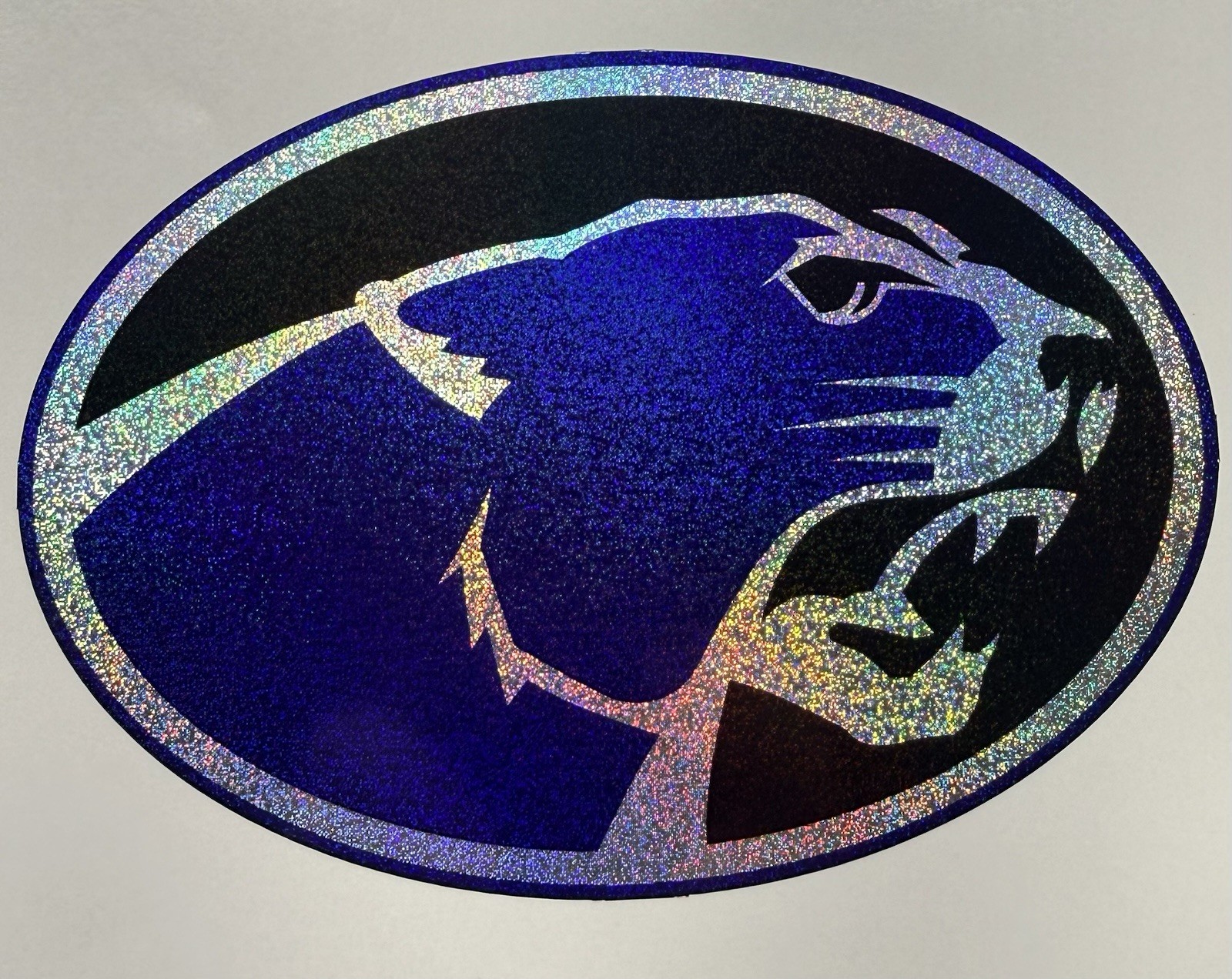 Central Community High School Cougars Holographic Mini Sparkle Vinyl Decal