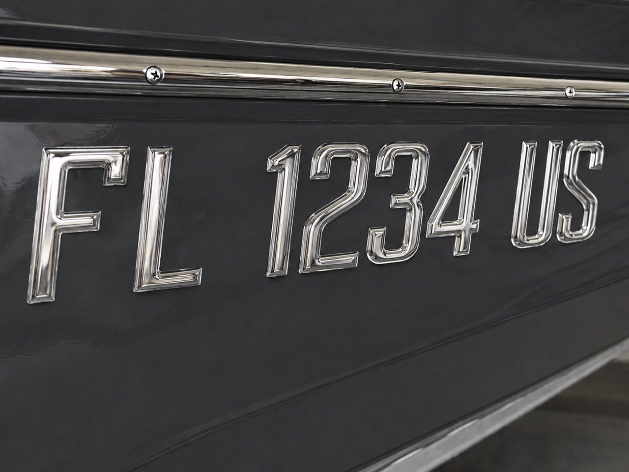 Boat Registration Numbers Letters 3D Raised Domed Marine Decals (Made To Order)