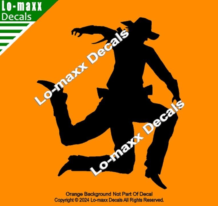 3 Legged Cowboy Western Whimsy Car Truck SUV Premium Quality Vinyl Decal
