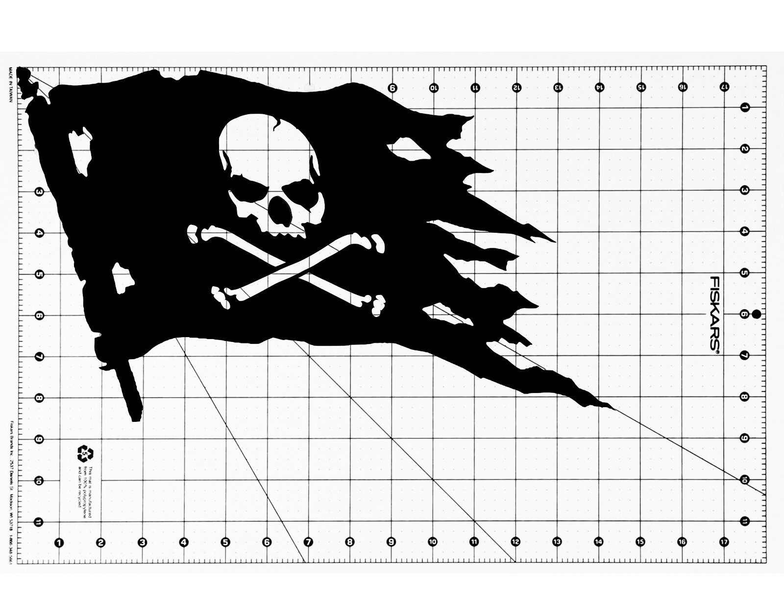 Jolly Roger Skull and Cross Bones Pirate Flag Vinyl Decal Sticker – 25 Colors