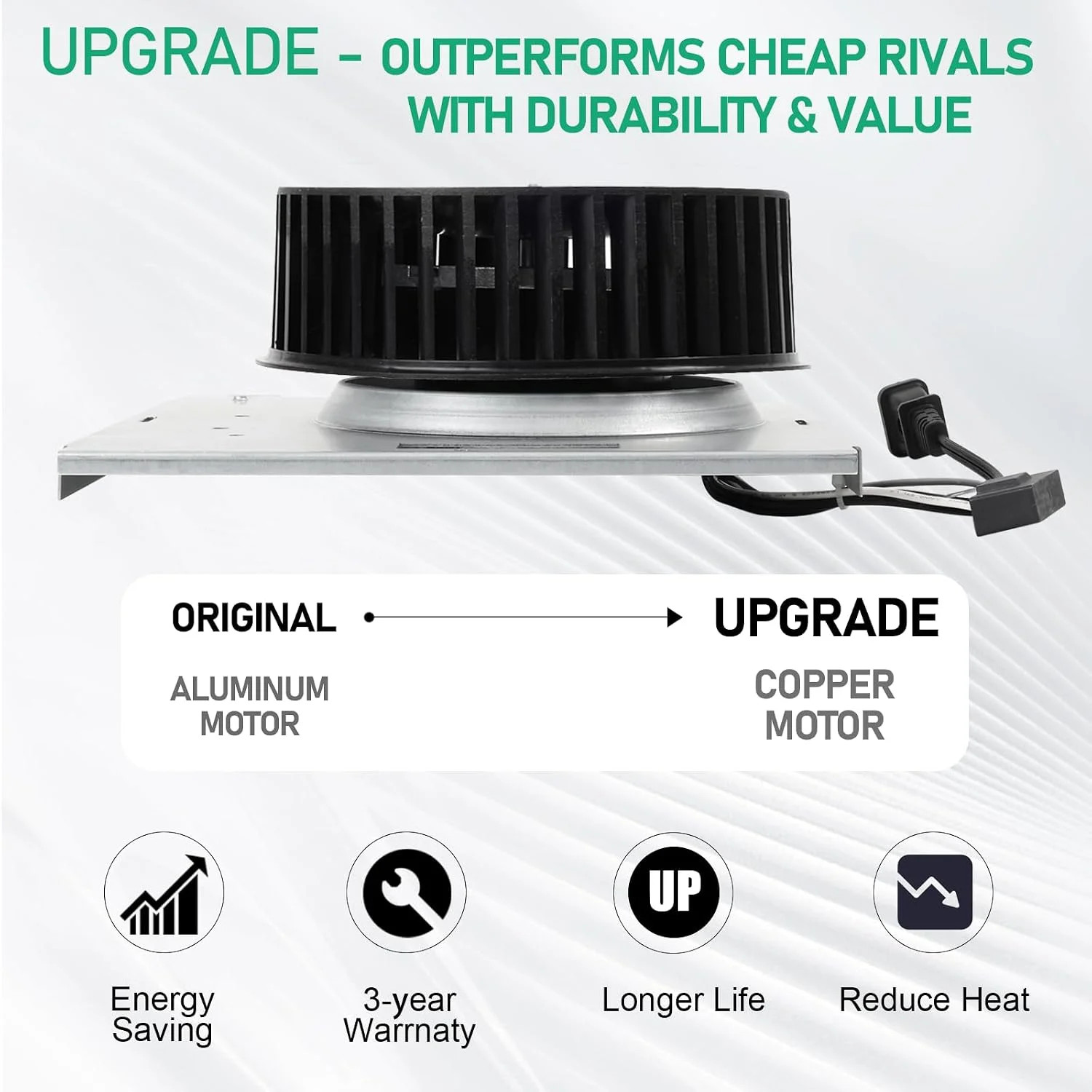 [Upgrade] Model 8814 8663 8673, Compatible with Nutone 8814R 8673RP Unit 110CFM