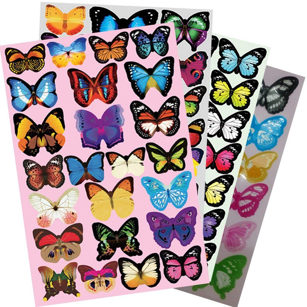80 PCS Butterfly Wall Decals, 3D Butterfly Wall Decor Stickers for Home Wall Dec