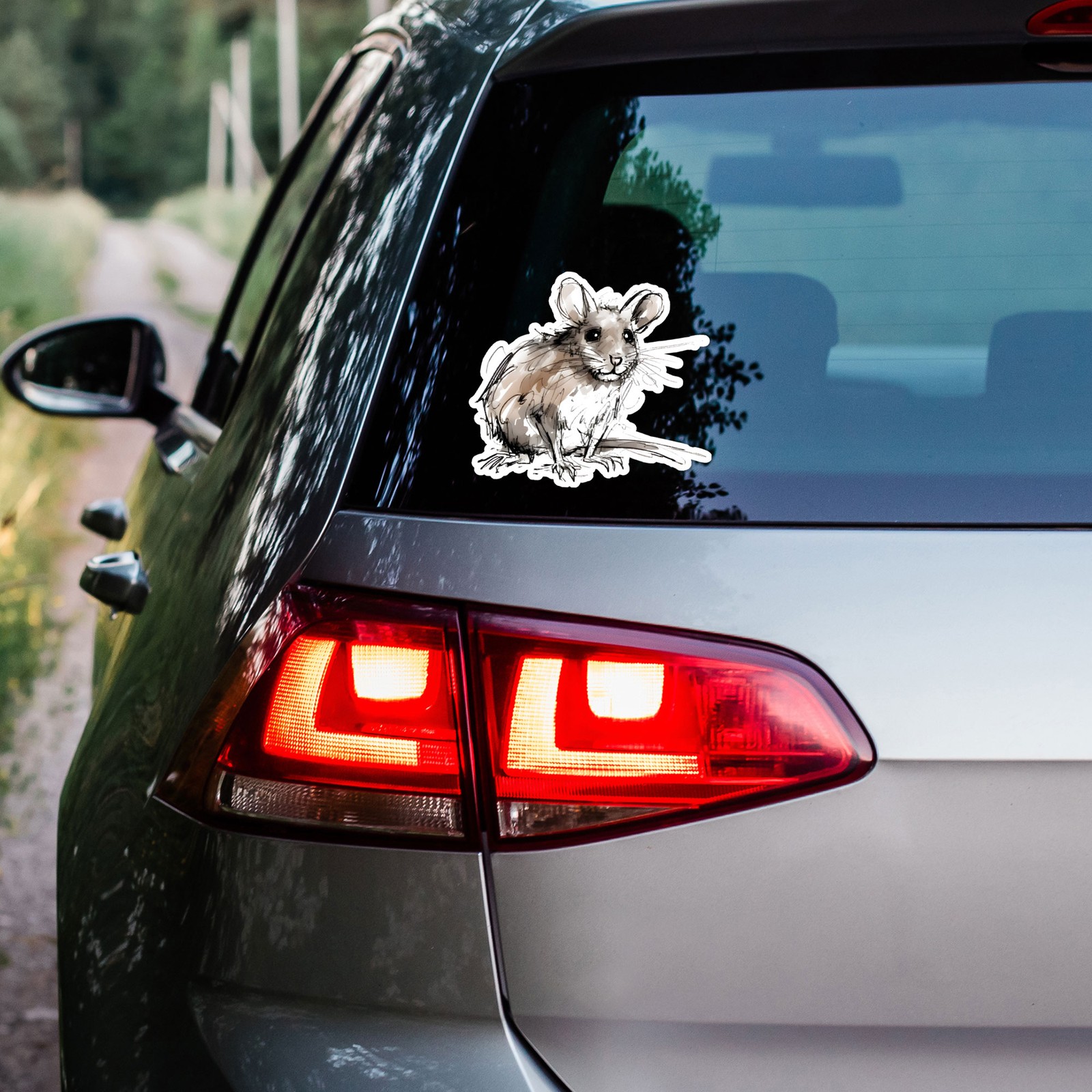 Cute Rat Mouse – Vinyl Decal Sticker – Car Window Laptop – ebn11078