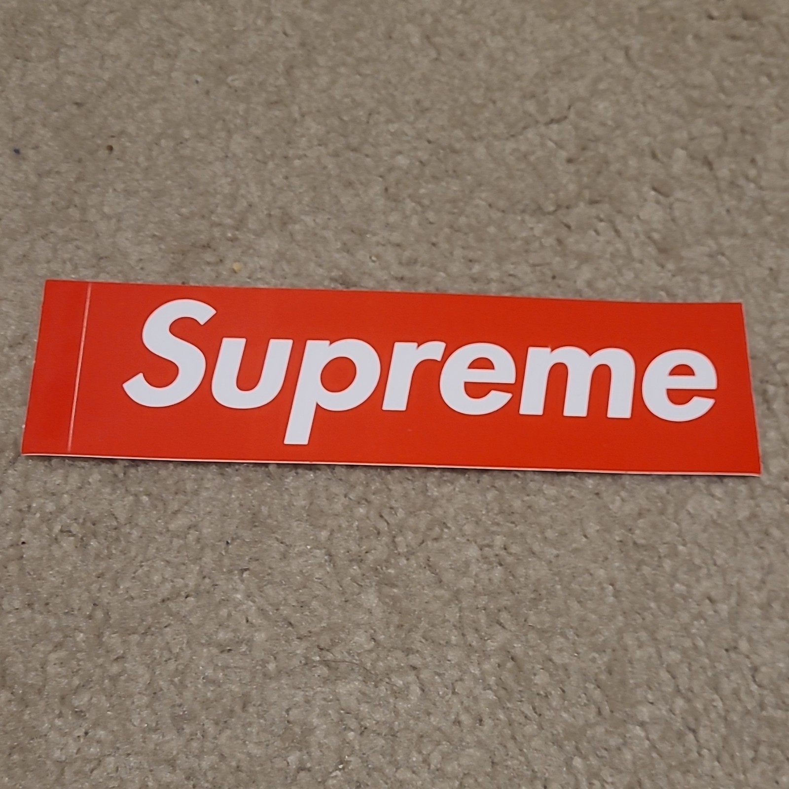 Supreme Red/White Box Logo Rectangle Sticker Decal, Horizontal