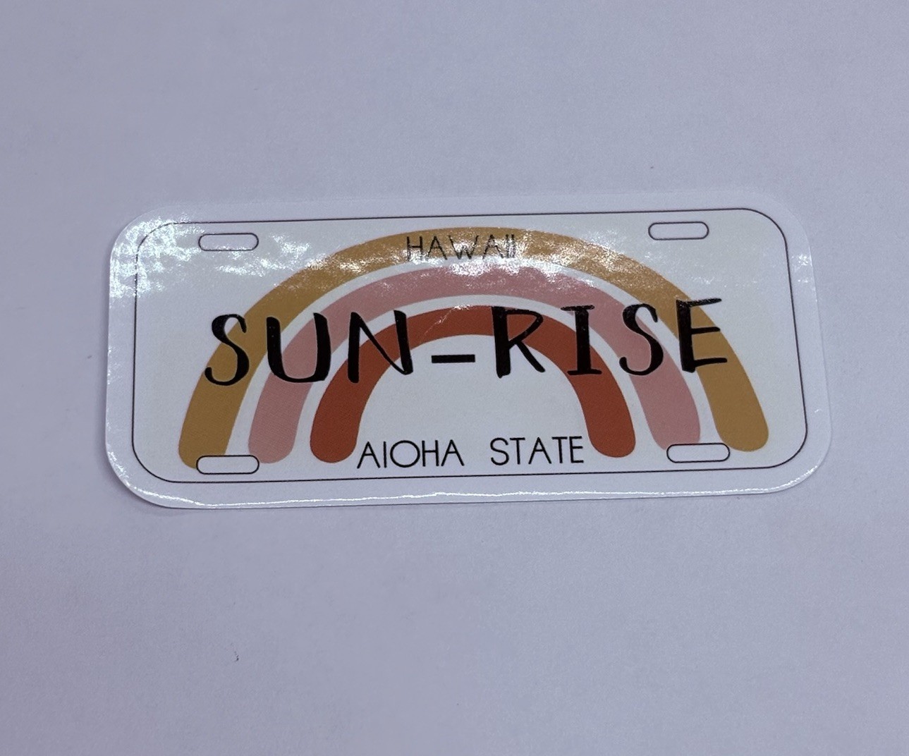 Hawaii Novelty License Plate Sticker “Sun Rise” Art Decal Vinyl Souvenir Tc6