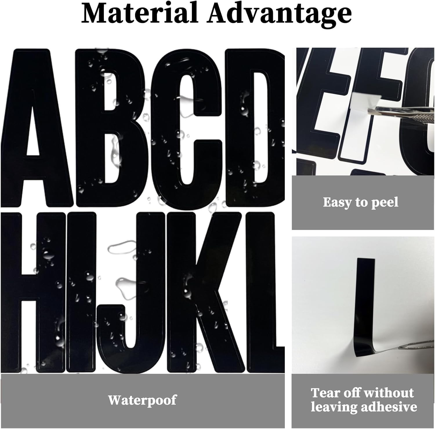 3 Inch Letter Number Sticker,Self Adhesive and Waterproof Vinyl Letters
