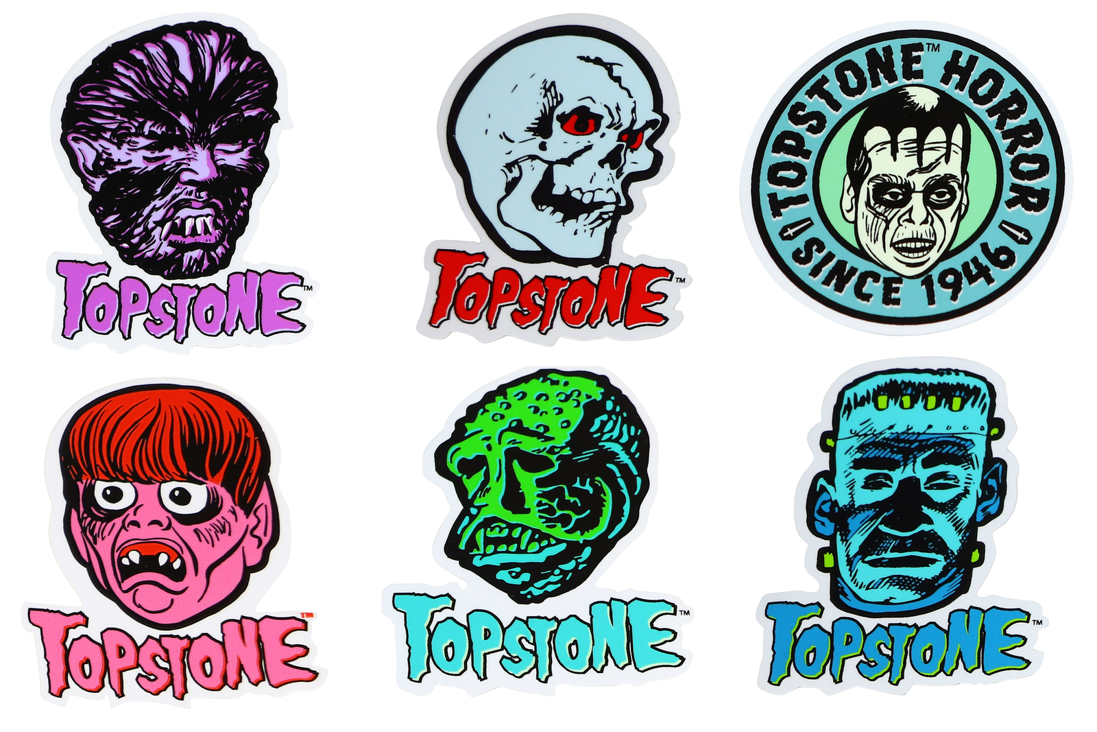 TOPSTONE HORROR Sticker Pack Version 1 Retro Horror Halloween NEW