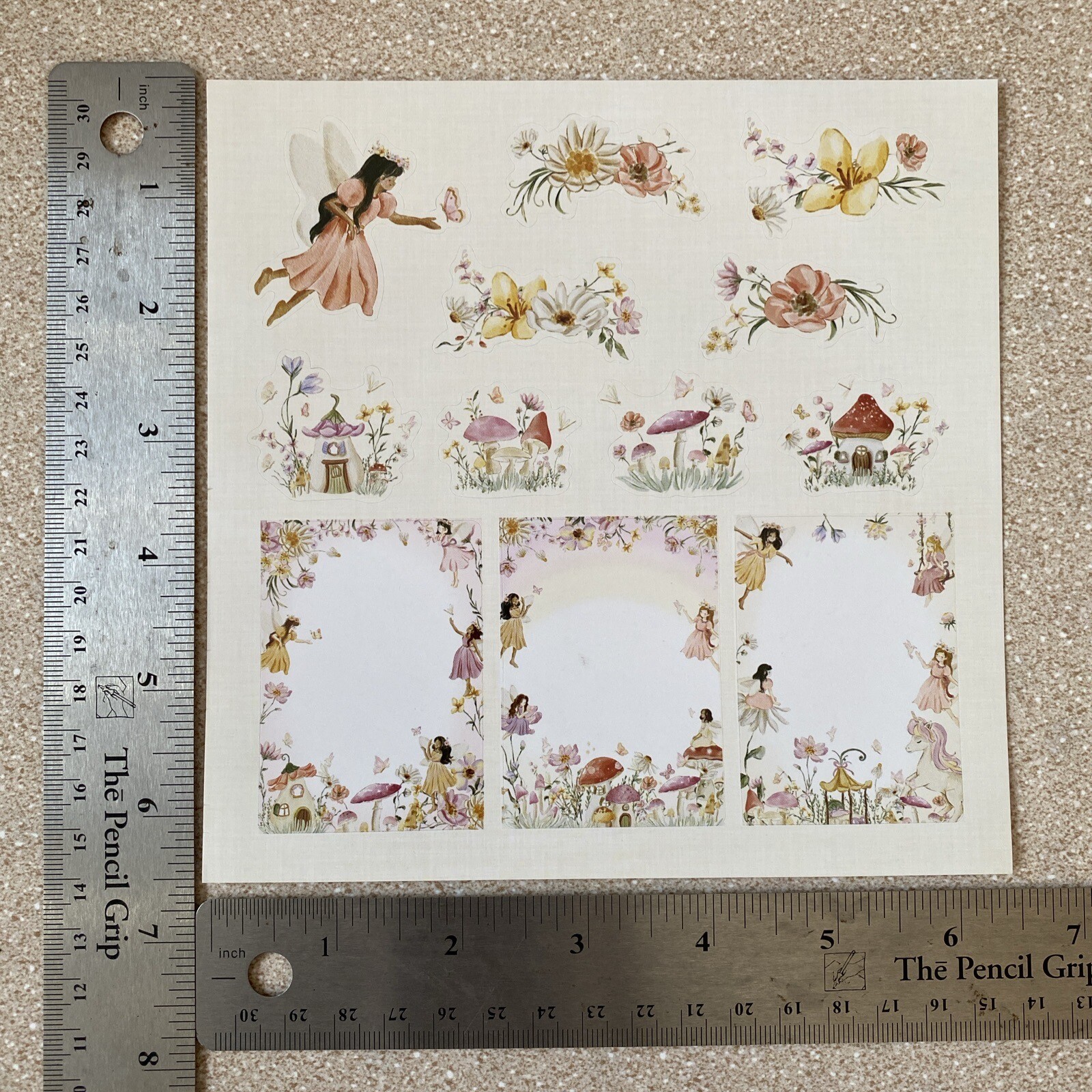 Garden Fairies Flowers Butterfly Spring Fairy House Mushrooms Beautiful Stickers