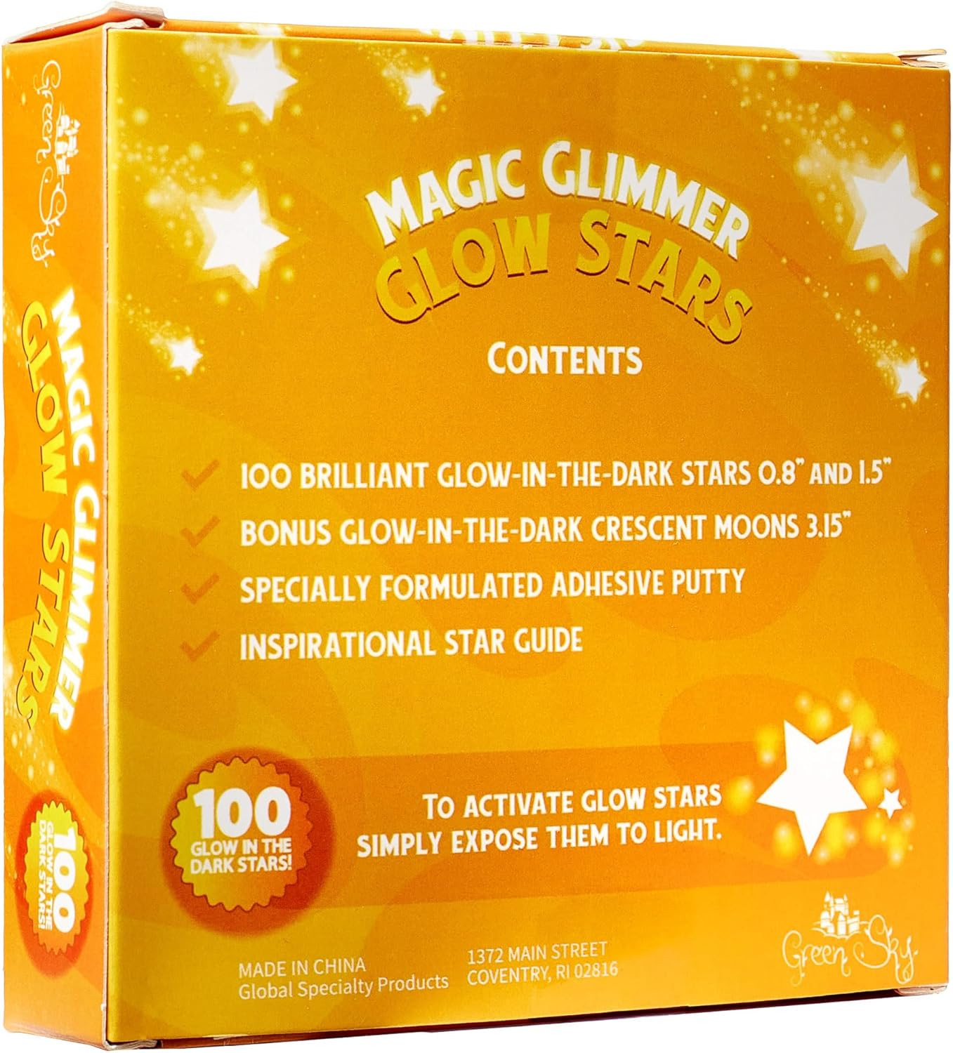 Green Sky Deluxe Glow Stars; Glow in the Dark Stars for Room Decor, Include Bonu
