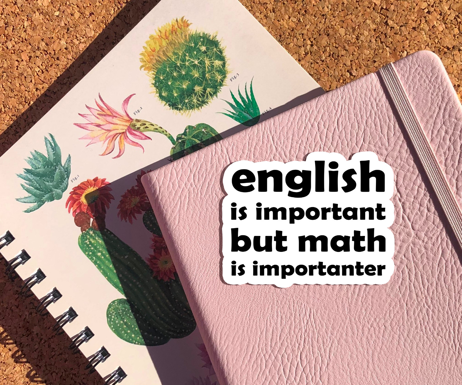 English Is Important But Math Is Importanter Vinyl Sticker – Funny Nerdy Decal
