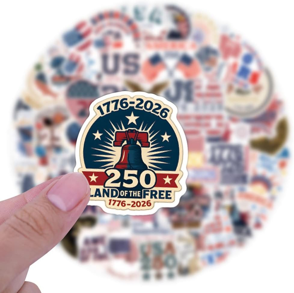 112 PCS United States 250Th Anniversary Stickers, Waterproof Vinyl USA 250 Years