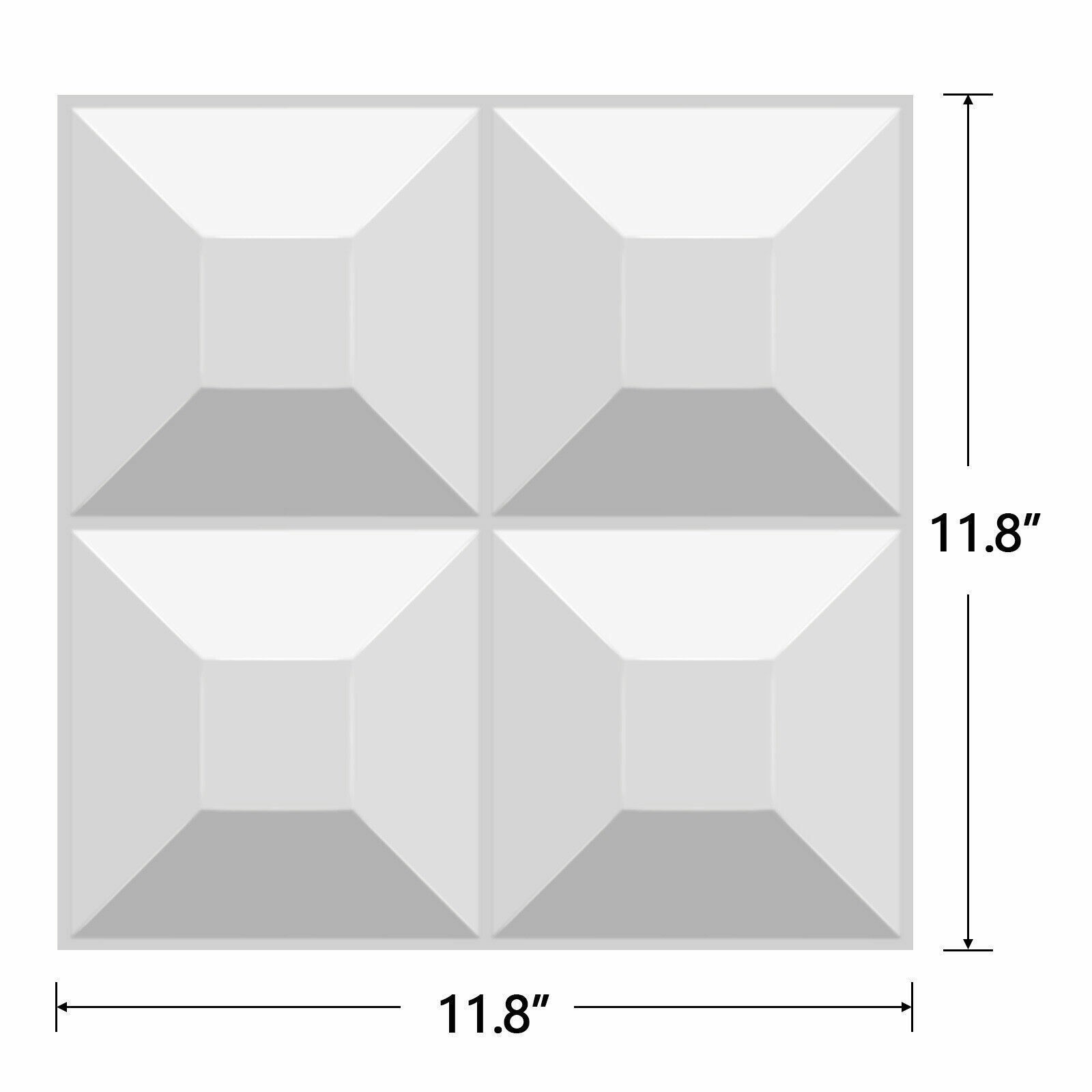 12 Packs Art 3d Peel and Stick Backsplash 12"x12" Self-Adhesive Subway Wall Tile